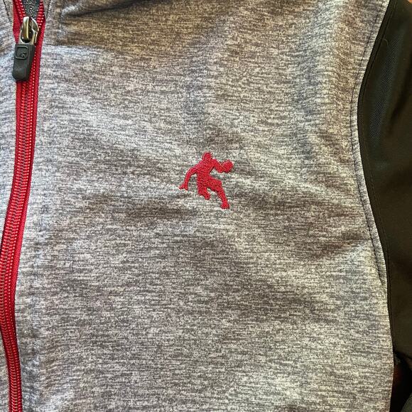 Kids Boys AND1 Zip Up Jacket Gray Black Red Size XL (14/16) EUC - Picture 5 of 8